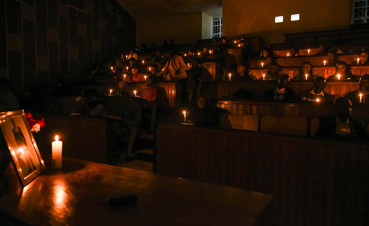 Candle lighting session in honor of Otunga